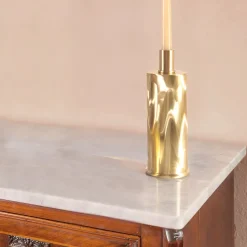 Caspal Elegante Portacandele Alto in Ottone Spazzolato><noscript><img width=