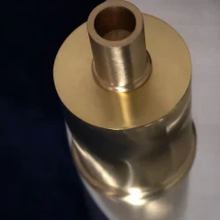 Caspal Elegante portacandele corto in ottone spazzolato> Candelieri E Portacandele