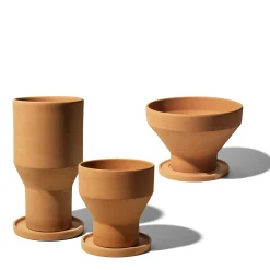 Internoitaliano Erba Set di vasi e sottovasi per piante in terracotta><noscript><img width=
