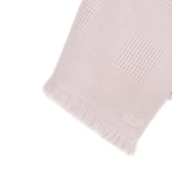 San Patrignano Farnese Soft Pink 100% Cashmere Singolo Plaid con frange corte><noscript><img width=