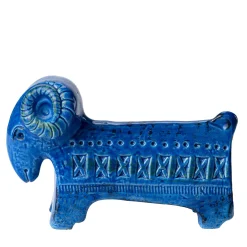 Bitossi Ceramiche Figurina ariete Rimini Blu di Aldo Londi> Statuine