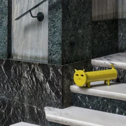 Bitossi Ceramiche Figurina di gatto giallo di Aldo Londi><noscript><img width=