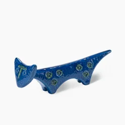 Bitossi Ceramiche Figurina di gatto Rimini Blu di Aldo Londi> Statuine