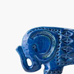 Bitossi Ceramiche Figurina Elefante Rimini Blu di Aldo Londi><noscript><img width=