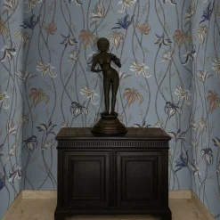 MaVoix Fiori Azzurro Fiordaliso Carta da parati> Carte Da Parati