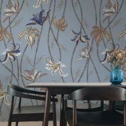 MaVoix Fiori Azzurro Fiordaliso Carta da parati><noscript><img width=