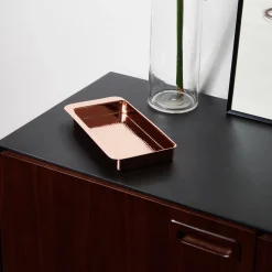 Zanetto Firenze Vassoio rettangolare a tasca vuota in rame> Svuotatasche