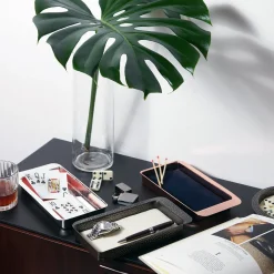 Zanetto Firenze Vassoio rettangolare a tasca vuota in rame><noscript><img width=