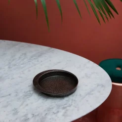 Zanetto Firenze Vassoio tondo brunito a tasca vuota> Svuotatasche