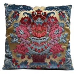 Tessitura Bevilacqua Giardino Antico Cuscino piccolo turchese> Cuscini