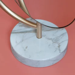 Secolo Giove calacatta marble and satin brass metal mirror> Specchi Da Terra