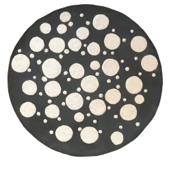 Giovanna La Falce Gob 13 Piatto in Ceramica Bianco e Nero> Piatti Decorativi