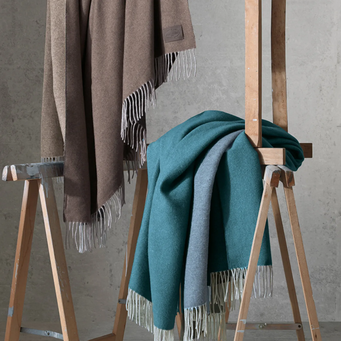 Somma 1867 Gold Plaid azzurro> Coperte