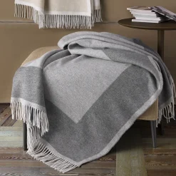 Somma 1867 Gold Plaid grigio Jacquard> Coperte