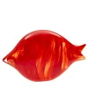 Casarialto Grande pesce stilizzato in vetro di Murano rosso> Statuine