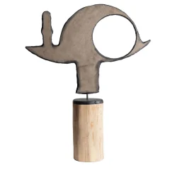 DareForma Il pesce beige scamosciato Scultura> Statuine