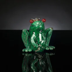VGnewtrend Il principe ranocchio, statuetta in vetro verde><noscript><img width=