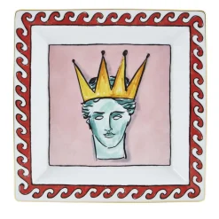 GINORI 1735 Il Viaggio di Nettuno Pink Square Vide Poche di Luke Edward Hall> Svuotatasche