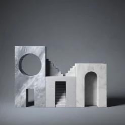 Salvatori Il Villaggio - Utopia Palissandro Bluette Scultura di E. Ossino> Sculture Decorative