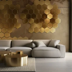 Favel Infinito Set di 20 piastrelle esagonali in ottone dall'aspetto trasandato><noscript><img width=