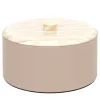 Pinetti Kelly Scatola media cilindrica beige con coperchio> Scatole