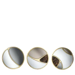 Black Tie Kit di 3 specchi Delta 1-2-3 di Claudia Campone e Martina Stancati> Specchi Da Parete