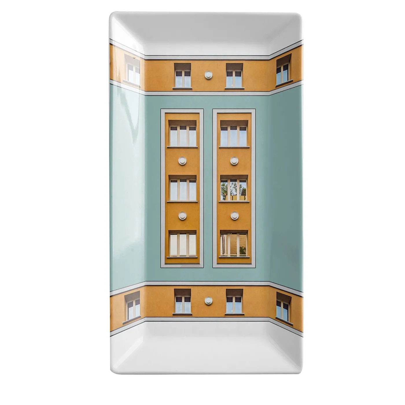 Grand Tour by Vito Nesta La Finestra Sul Cortile Piccola Videopoche rettangolare in porcellana #2> Svuotatasche