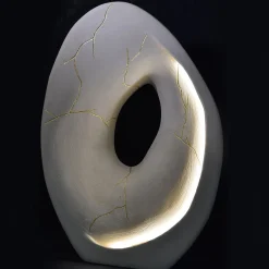 Creazioni di Andrea Serra Lampada scultura in pietra di Kintsugi Lecce #1> Sculture Decorative