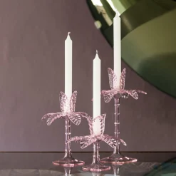 Grand Tour by Vito Nesta Las Palmas Set di 3 portacandele in vetro soffiato rosa><noscript><img width=