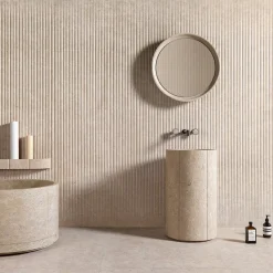 Luce Di Carrara Lavabo a Colonna in Marmo Beige Sartoriale di Federico Peri><noscript><img width=