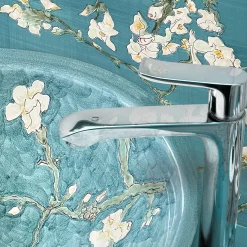 Francesco De Maio Lavello verde "Fiori di Mandorlo" di Van Gogh> Lavabi E Vasche Da Bagno