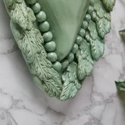 Cuore di Argilla LE TEMPS DE L'AMOUR CUORE IN CERAMICA VERDE ACQUA> Sculture Da Parete