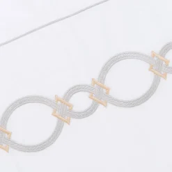 TessilArte Lenzuolo Sopra Bluemoon in Raso di Cotone Ricamato Bianco> Biancheria Da Letto