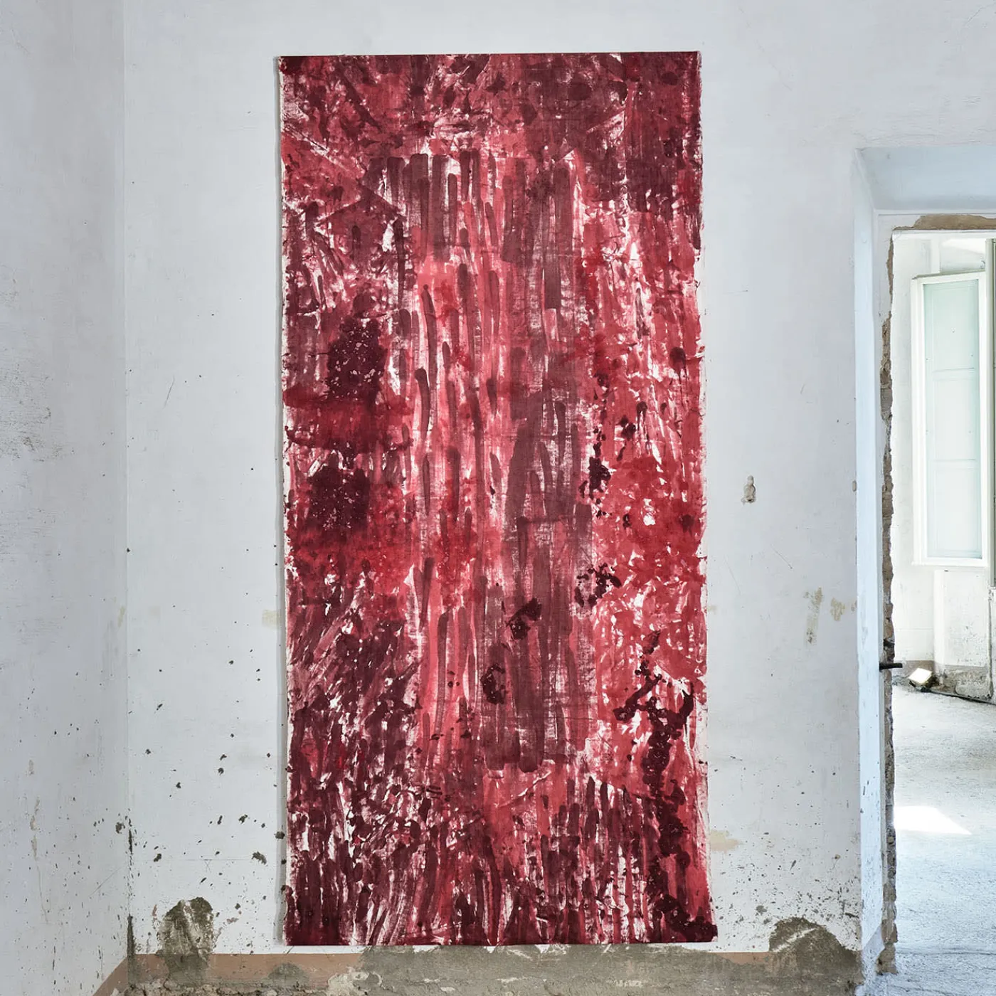 ROU Materiaal Lino Dipinto a Mano Deserto Rosso> Pannelli Decorativi