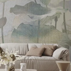 Officinarkitettura Lotus Leaves Botanika Carta da parati> Carte Da Parati