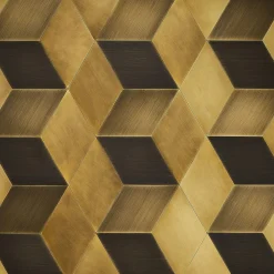 Favel Luce 3D Set di 15 piastrelle in ottone brunito satinato> Piastrelle E Pavimenti