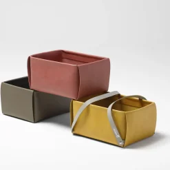 Tonucci Collection Lullabao Cestino in pelle gialla con manici di Viola Tonucci> Ceste