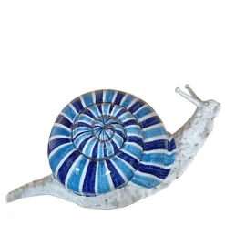 Ceramiche Ceccarelli Lumaca Piccola scultura zoomorfa blu e azzurra> Statuine