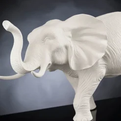 VGnewtrend Madre africana Elefante Scultura bianca> Statuine