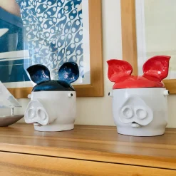 Freaklab Maiale grande Contenitore con coperchio rosso e bianco><noscript><img width=