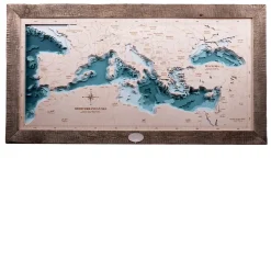 Marricreo Mappa del Mediterraneo 3D Immagine> Pannelli Decorativi