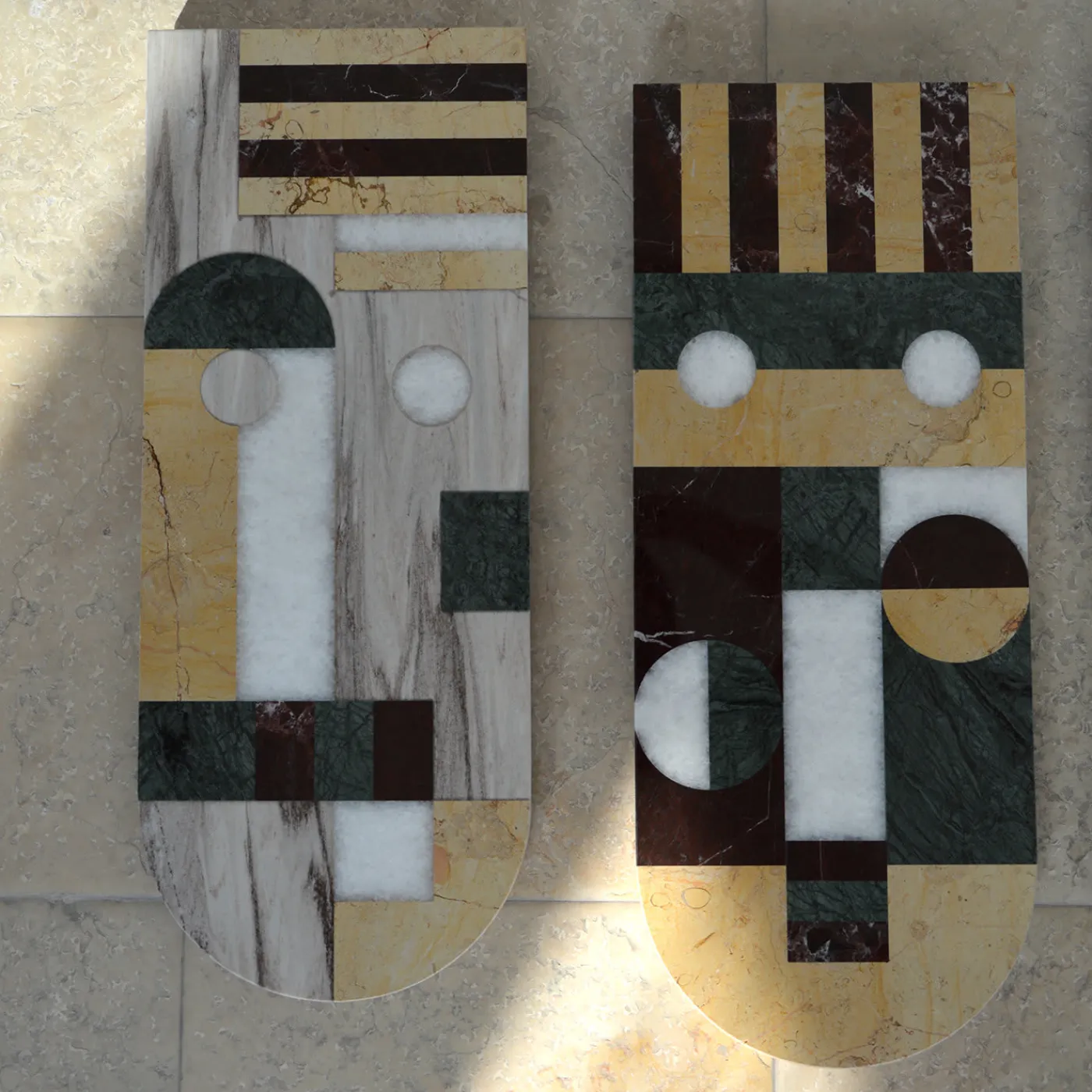 Marmobon Maschera tribale in marmo da parete #3> Pannelli Decorativi