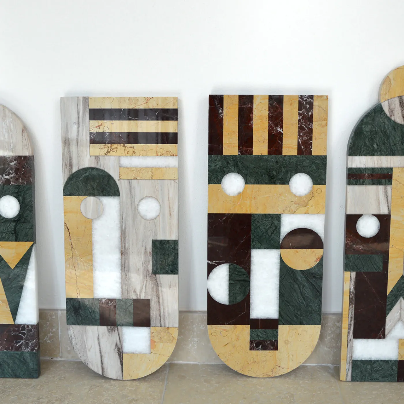 Marmobon Maschera tribale in marmo da parete #3> Pannelli Decorativi