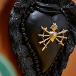 Cuore di Argilla MATT ME HALF WAY CUORE IN CERAMICA NERA><noscript><img width=