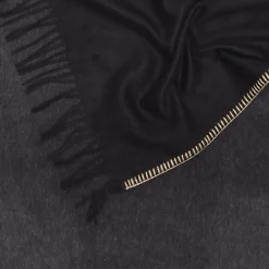 Alonpi Melrose Coperta piccola con frange nere><noscript><img width=