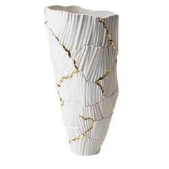 Fos Ceramiche Meltemi Vaso con crepe d'oro> Vasi Decorativi