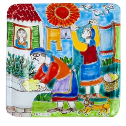 Ceramiche De Simone Mercato delle piastre quadrate DS> Piatti Decorativi