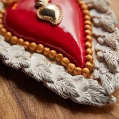 Cuore di Argilla METTERE LE ALI AL CUORE IN CERAMICA BIANCA E ROSSA><noscript><img width=