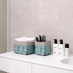 ADJ Style Mini cestino Bottega Sky Blue/Eucalyptus di Ekaterina Borovkova> Ceste