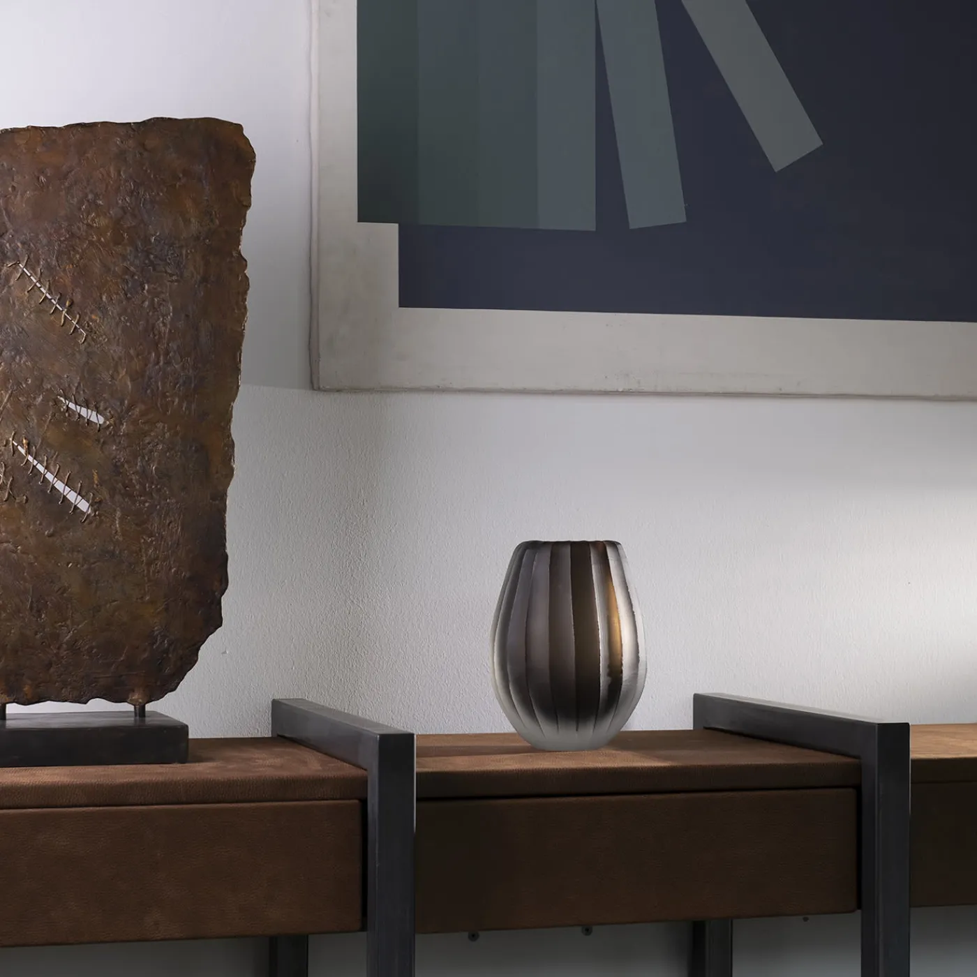 Purho Mini vaso Linae Smoke di Federico Peri> Vasi Da Fiori